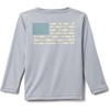 Columbia Boy’s Terminal Tackle PFG™ Fish Flag Long Sleeve (Little Kids/Big Kids)(Cool Grey/Crushed Blue Trout + Flies)
