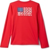 Columbia Boy’s Terminal Tackle PFG™ Fish Flag Long Sleeve (Little Kids/Big Kids)(Red Spark Graphic)