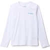 Columbia Boy’s Terminal Tackle PFG™ Fish Flag Long Sleeve (Little Kids/Big Kids)(White/Blue Echo Fish Flag)