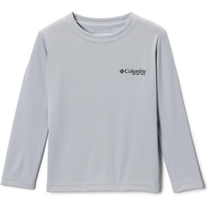 Columbia Boy’s Terminal Tackle PFG™ Fish Flag Long Sleeve (Little Kids/Big Kids)(Cool Grey Graphic)