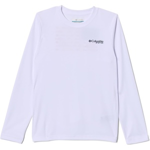 Columbia Boy’s Terminal Tackle PFG™ Fish Flag Long Sleeve (Little Kids/Big Kids)(White)