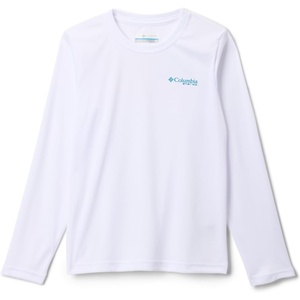 Columbia Boy’s Terminal Tackle PFG™ Fish Flag Long Sleeve (Little Kids/Big Kids)(White/Blue Echo Fish Flag)