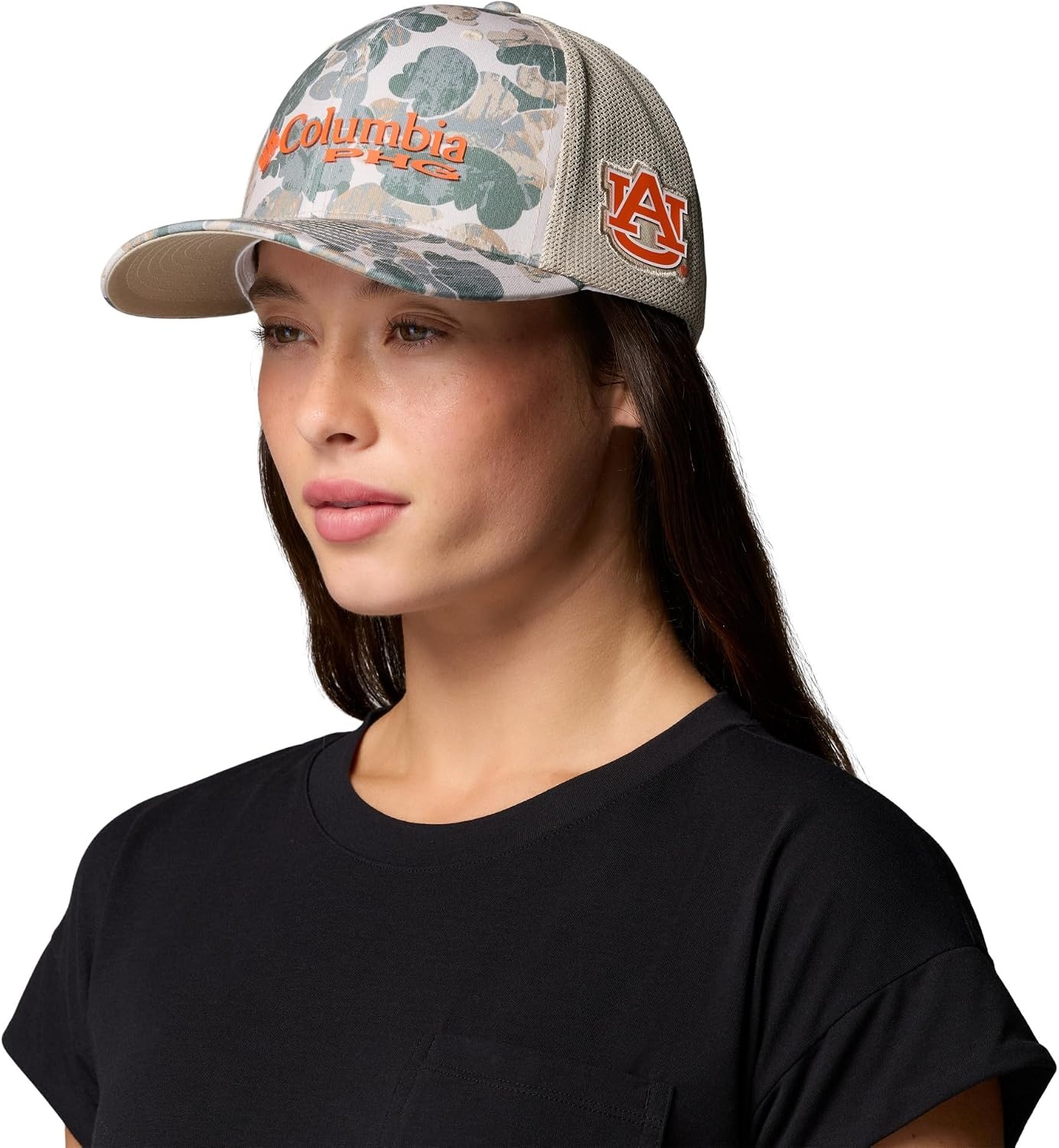 image:imageColumbia Unisex Collegiate PHG Camo Mesh Ball CapAub Fossil Deltawoods Camo