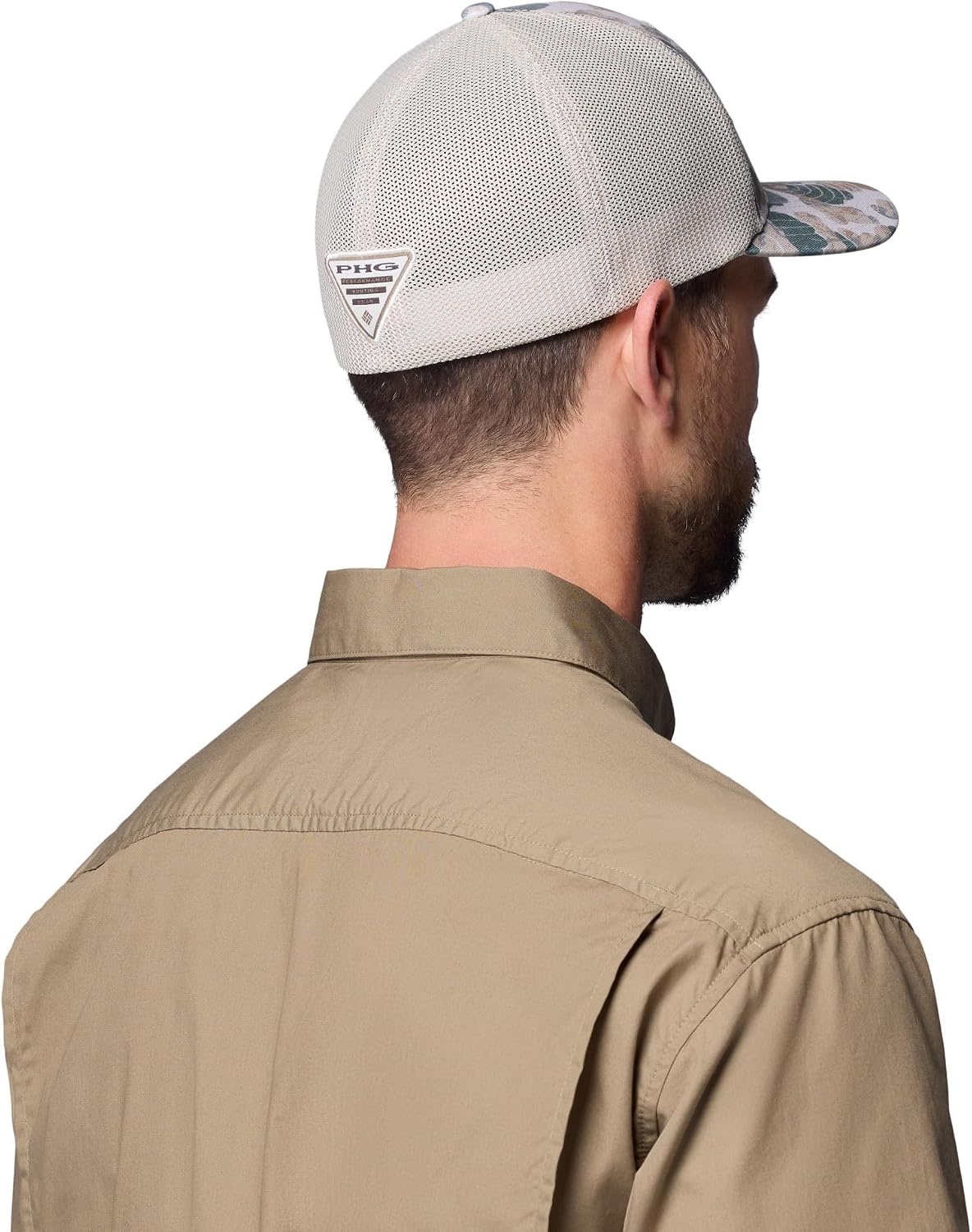 image:imageColumbia Unisex Collegiate PHG Camo Mesh Ball CapAub Fossil Deltawoods Camo