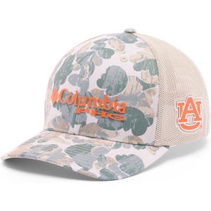 Columbia Unisex Collegiate PHG Camo Mesh Ball Cap(Aub – Fossil Deltawoods Camo)