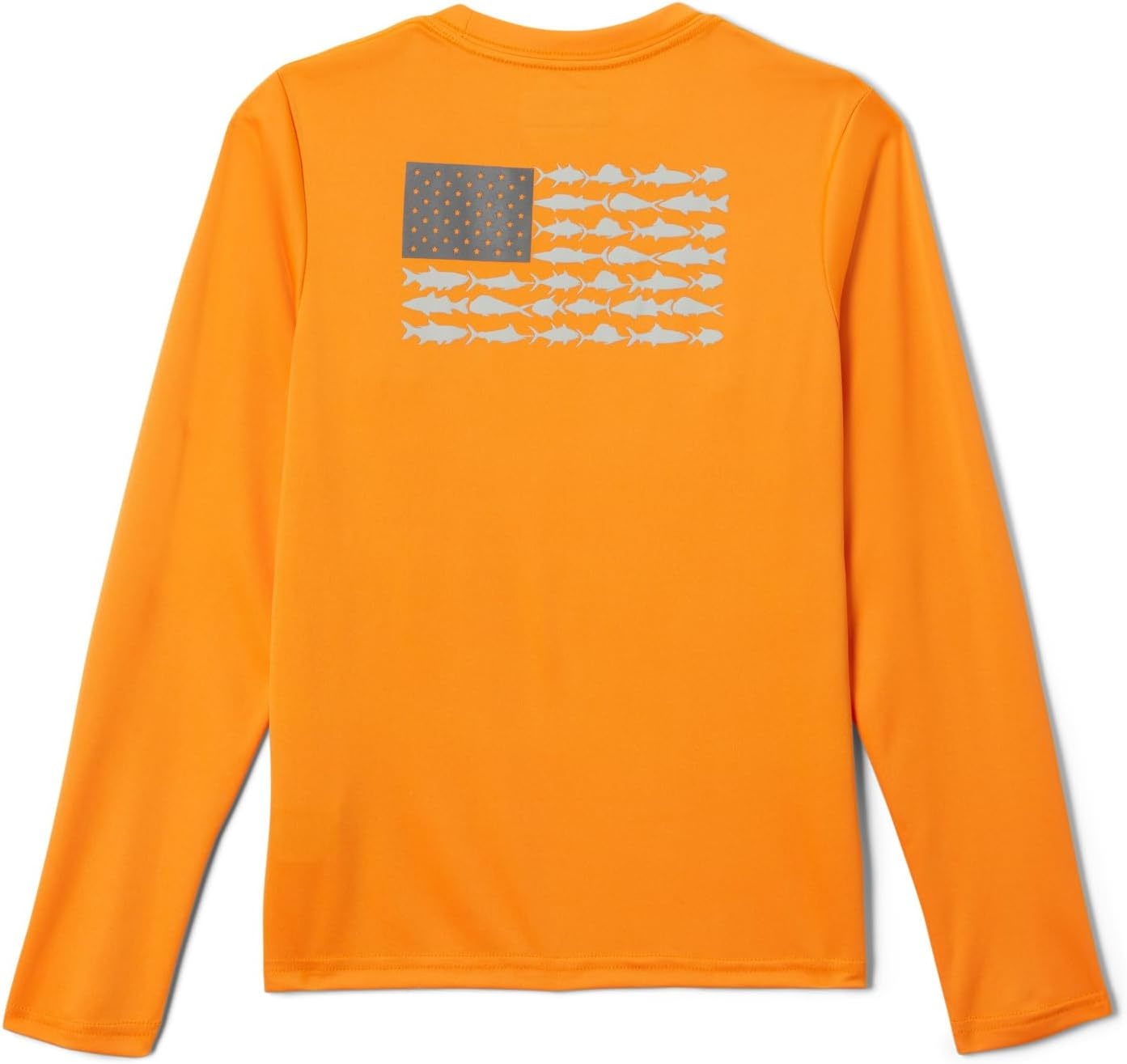 image:imageColumbia Youth Boys PFG Terminal Tackle Fish Flag Long Sleeve ShirtOrange BlastCool Grey