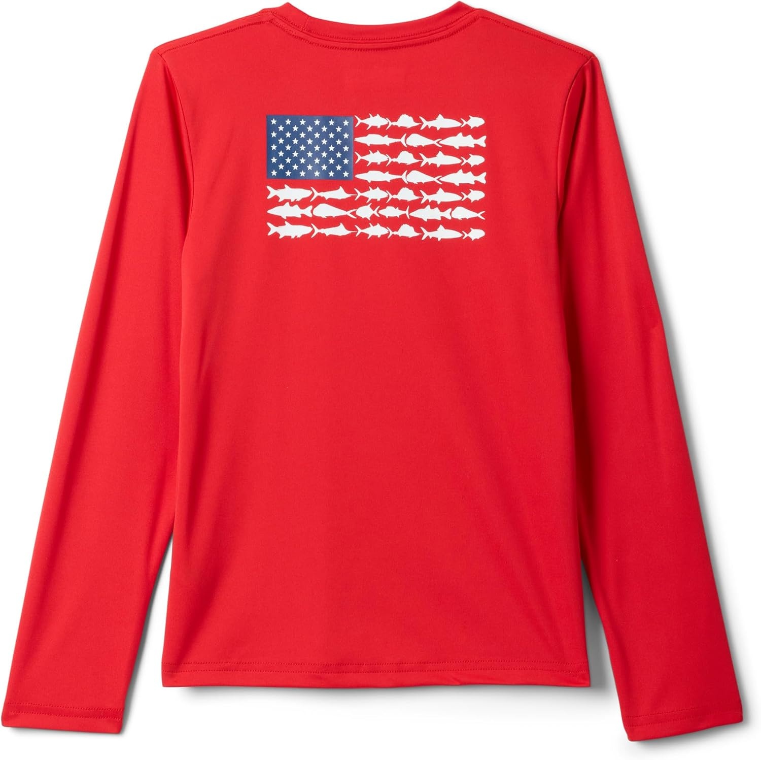 image:imageColumbia Youth Boys PFG Terminal Tackle Fish Flag Long Sleeve ShirtRed Spark Graphic