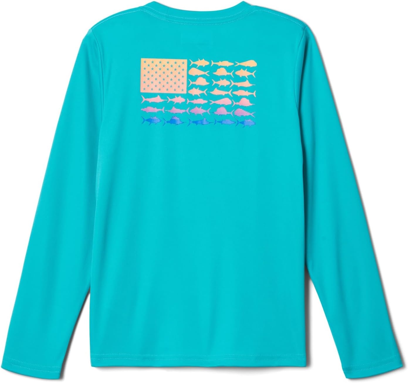 image:imageColumbia Youth Boys PFG Terminal Tackle Fish Flag Long Sleeve ShirtTurquoise Orange Glow Offshore Slam