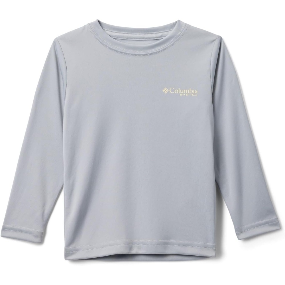image:imageColumbia Youth Boys PFG Terminal Tackle Fish Flag Long Sleeve ShirtCool GreyCrushed Blue Trout Flies