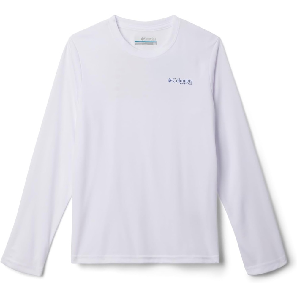 image:imageColumbia Youth Boys PFG Terminal Tackle Fish Flag Long Sleeve ShirtWhiteFaded Peach