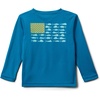 Columbia Youth Boys PFG Terminal Tackle Fish Flag Long Sleeve Shirt(Blue Echo/Pear Offshore Slam)