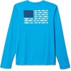 Columbia Youth Boys PFG Terminal Tackle Fish Flag Long Sleeve Shirt(Compass Blue/White)