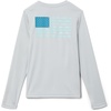 Columbia Youth Boys PFG Terminal Tackle Fish Flag Long Sleeve Shirt(Cool Grey/Gulf Stream)