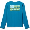 Columbia Youth Boys PFG Terminal Tackle Fish Flag Long Sleeve Shirt(Deep Marine/Gulf Stream)