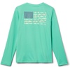 Columbia Youth Boys PFG Terminal Tackle Fish Flag Long Sleeve Shirt(Light Jade/Key West)