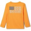 Columbia Youth Boys PFG Terminal Tackle Fish Flag Long Sleeve Shirt(Orange Blast/Cool Grey)