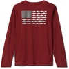 Columbia Youth Boys PFG Terminal Tackle Fish Flag Long Sleeve Shirt(Red Jasper/City Grey)