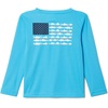 Columbia Youth Boys PFG Terminal Tackle Fish Flag Long Sleeve Shirt(Riptide/White)