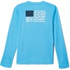 Columbia Youth Boys PFG Terminal Tackle Fish Flag Long Sleeve Shirt(Riptide/White)