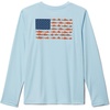 Columbia Youth Boys PFG Terminal Tackle Fish Flag Long Sleeve Shirt(Spring Blue/Island Orange)
