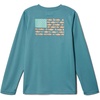 Columbia Youth Boys PFG Terminal Tackle Fish Flag Long Sleeve Shirt(Tranquil Teal  Bright Nectar Trout Flies)