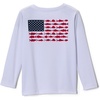 Columbia Youth Boys PFG Terminal Tackle Fish Flag Long Sleeve Shirt(White)