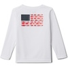 Columbia Youth Boys PFG Terminal Tackle Fish Flag Long Sleeve Shirt(White/Collegiate Navy)