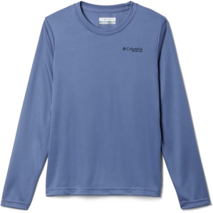 Columbia Youth Boys PFG Terminal Tackle Fish Flag Long Sleeve Shirt(Bluestone/Collegiate Navy)