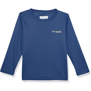 Columbia Youth Boys PFG Terminal Tackle Fish Flag Long Sleeve Shirt(Carbon/White)