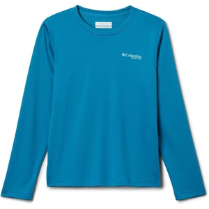 Columbia Youth Boys PFG Terminal Tackle Fish Flag Long Sleeve Shirt(Deep Marine/Gulf Stream)