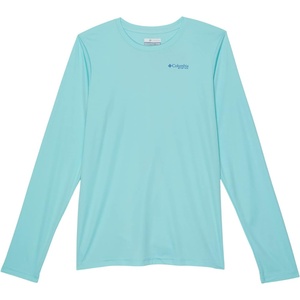 Columbia Youth Boys PFG Terminal Tackle Fish Flag Long Sleeve Shirt(Gulf Stream/Blue Macaw)
