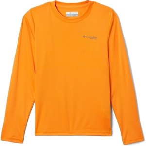 Columbia Youth Boys PFG Terminal Tackle Fish Flag Long Sleeve Shirt(Orange Blast/Cool Grey)