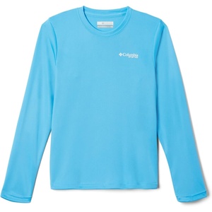 Columbia Youth Boys PFG Terminal Tackle Fish Flag Long Sleeve Shirt(Riptide/White)