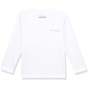 Columbia Youth Boys PFG Terminal Tackle Fish Flag Long Sleeve Shirt(White/Key West)