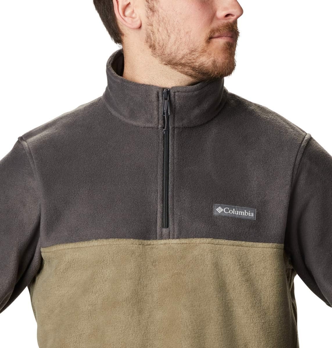 image:imageColumbia mens Steens Mountain Half ZipShark Stone Green
