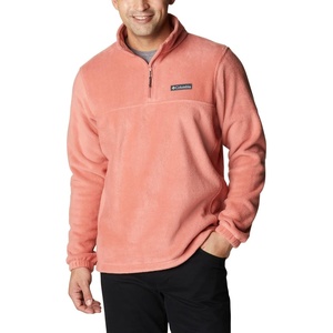 Columbia mens Steens Mountain Half Zip(Dark Coral)