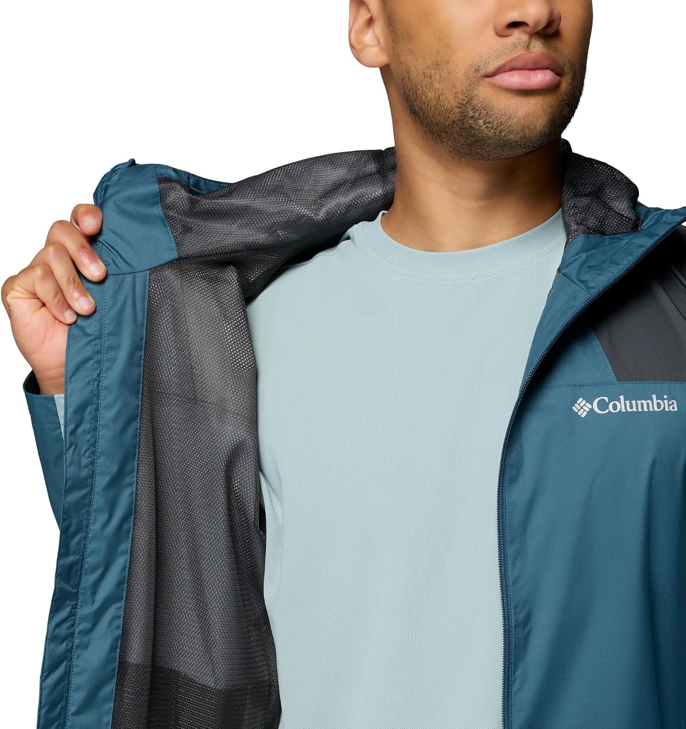image:imageColumbia Mens Inner Limits III Waterproof Rain JacketEverblueSharkCrushed Blue