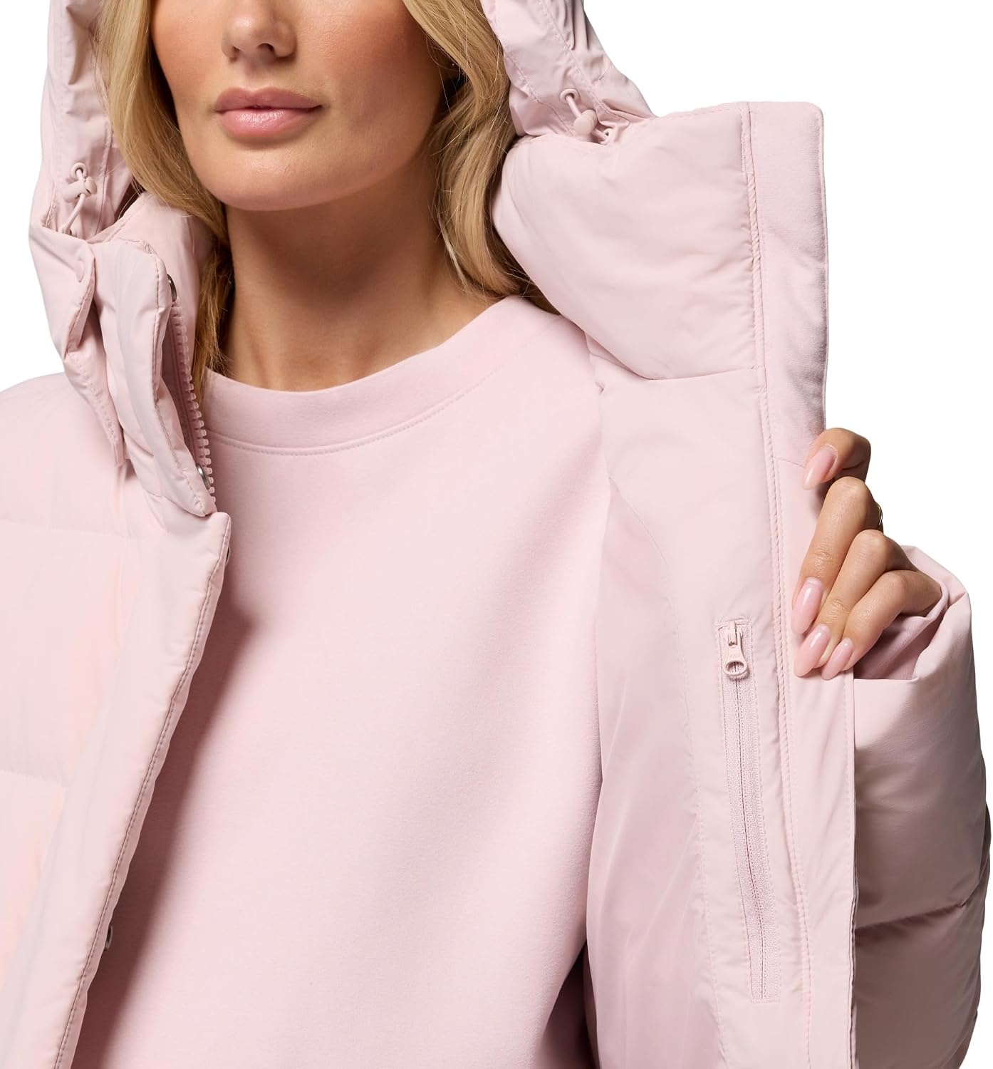 image:imageColumbia Amaze Puff Mid Hooded JacketMineral Pink