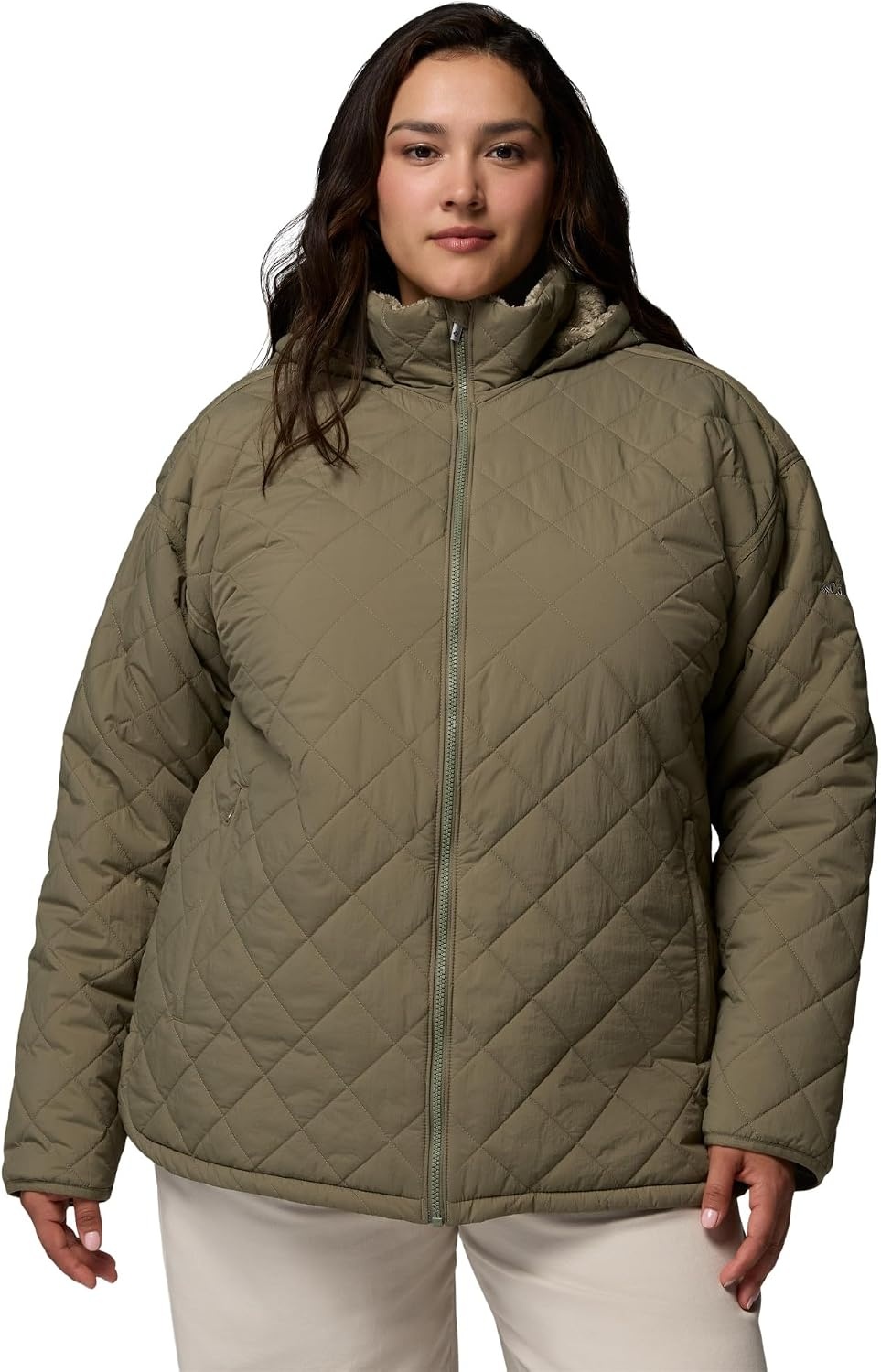 image:imageColumbia Womens Cozy Summit Lined Insulated JacketStone Green