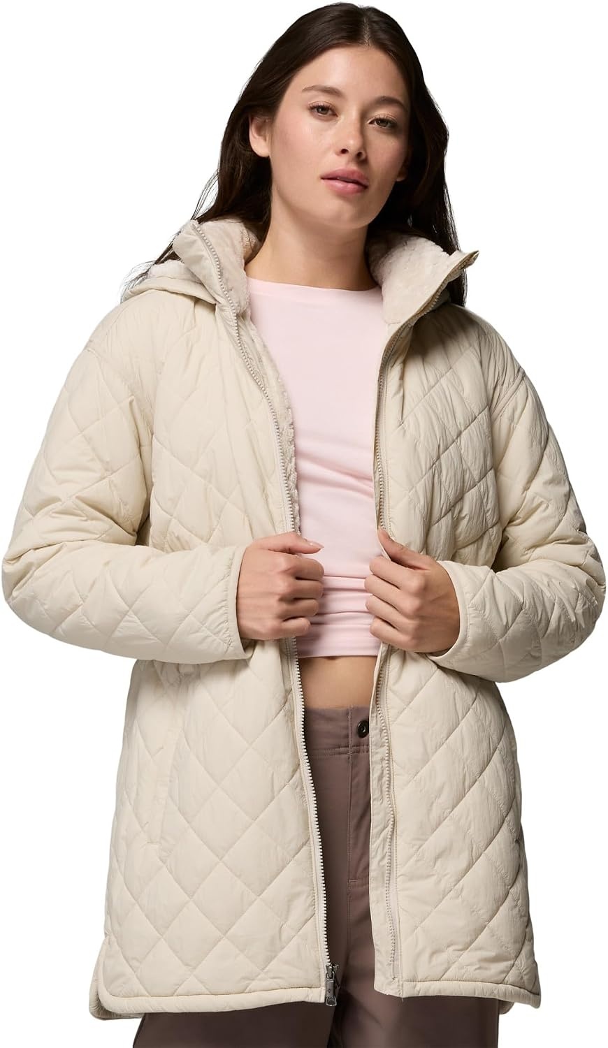 image:imageColumbia Womens Cozy Summit Lined Mid Insulated JacketDark Stone