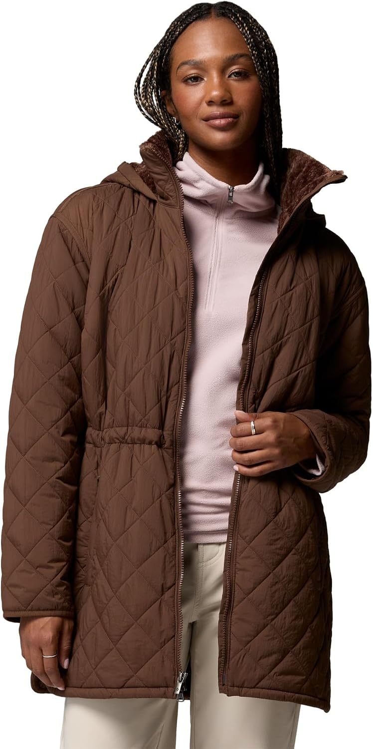 image:imageColumbia Womens Cozy Summit Lined Mid Insulated JacketTobacco