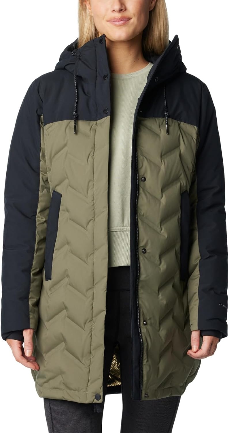 image:imageColumbia Womens Mountain Croo III Mid Down JacketStone GreenBlack