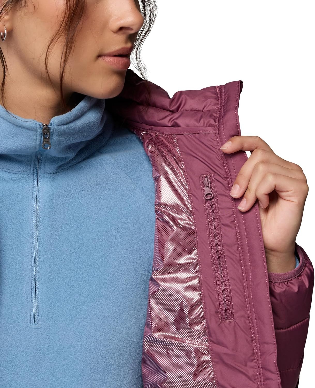 image:imageColumbia Womens Powder Lite II Full Zip JacketAntique Mauve