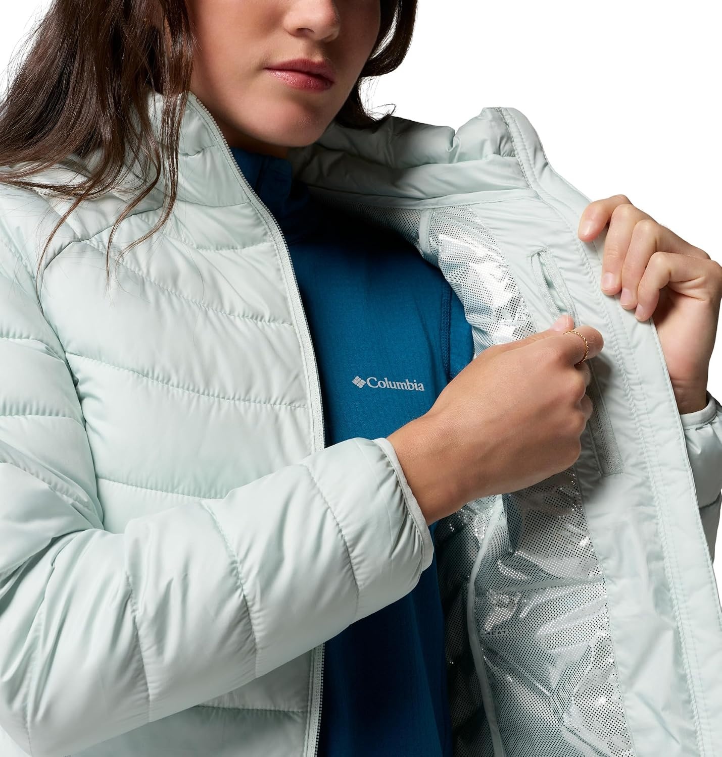 image:imageColumbia Womens Powder Lite II Full Zip JacketTea Light