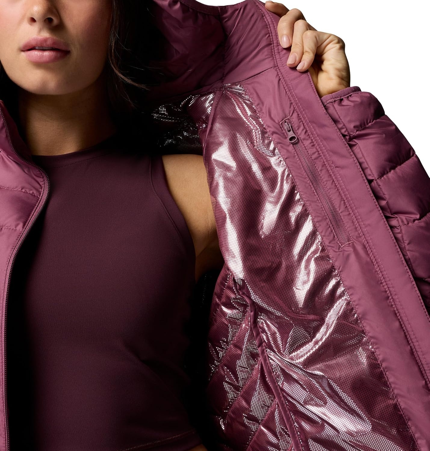 image:imageColumbia Womens Powder Lite II Hooded JacketAntique Mauve