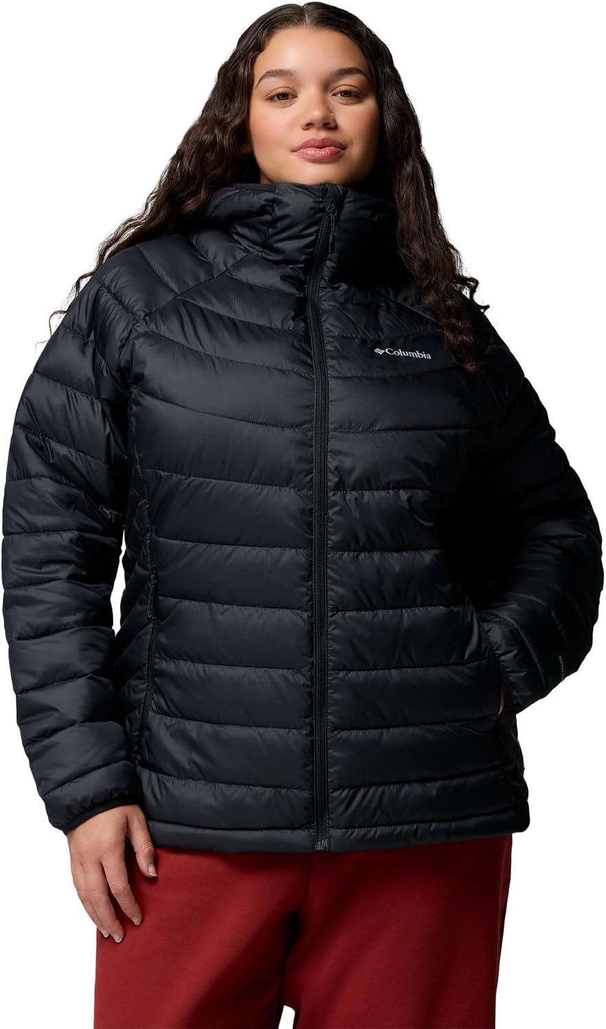 image:imageColumbia Womens Powder Lite II Hooded JacketBlack Ripstop