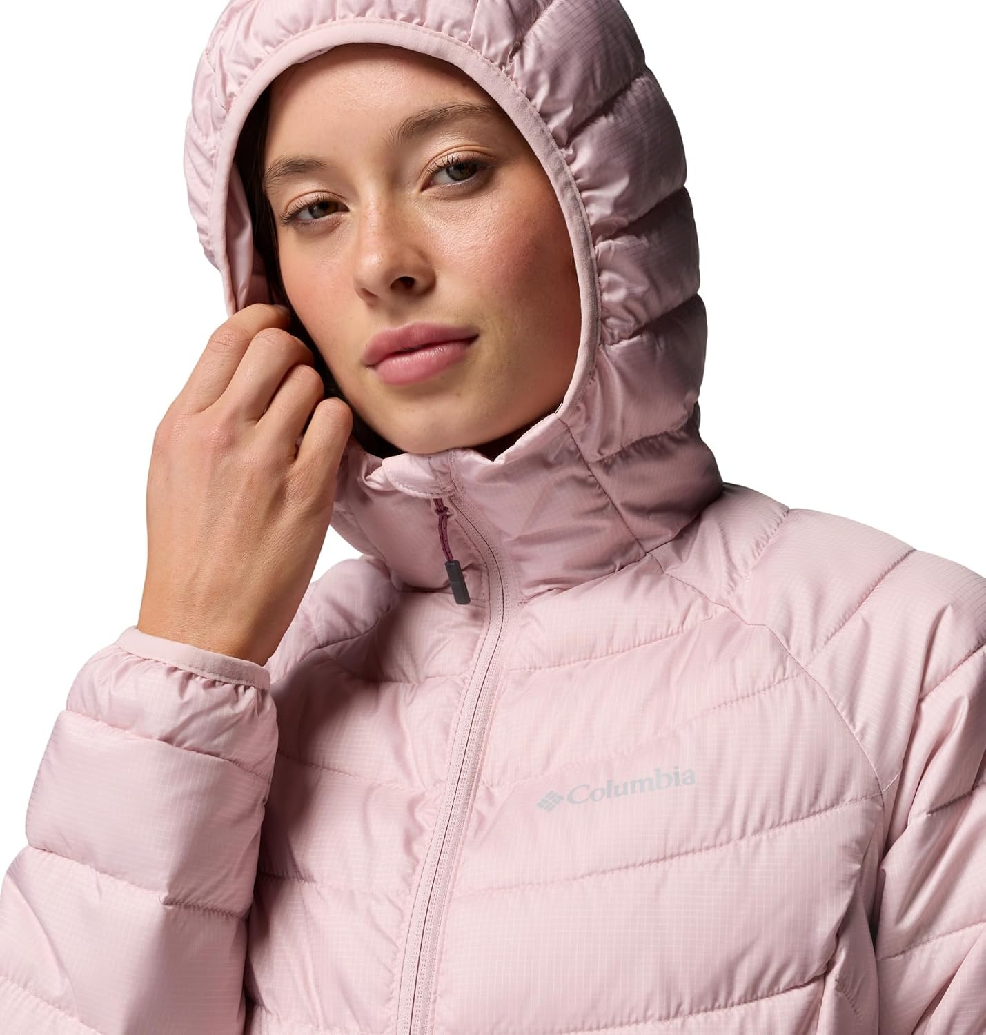 image:imageColumbia Womens Powder Lite II Hooded JacketMineral Pink Ripstop
