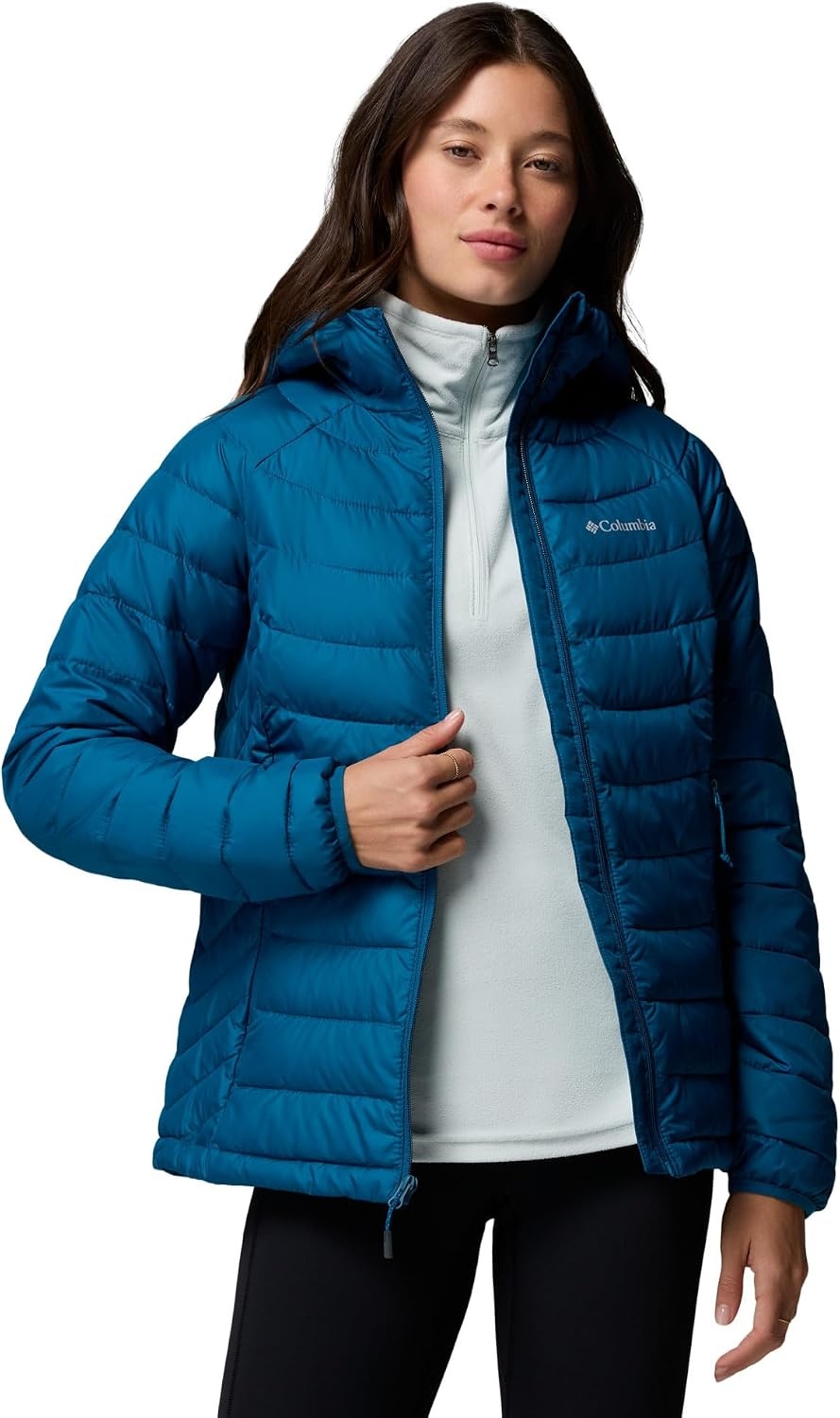 image:imageColumbia Womens Powder Lite II Hooded JacketPhoenix Blue