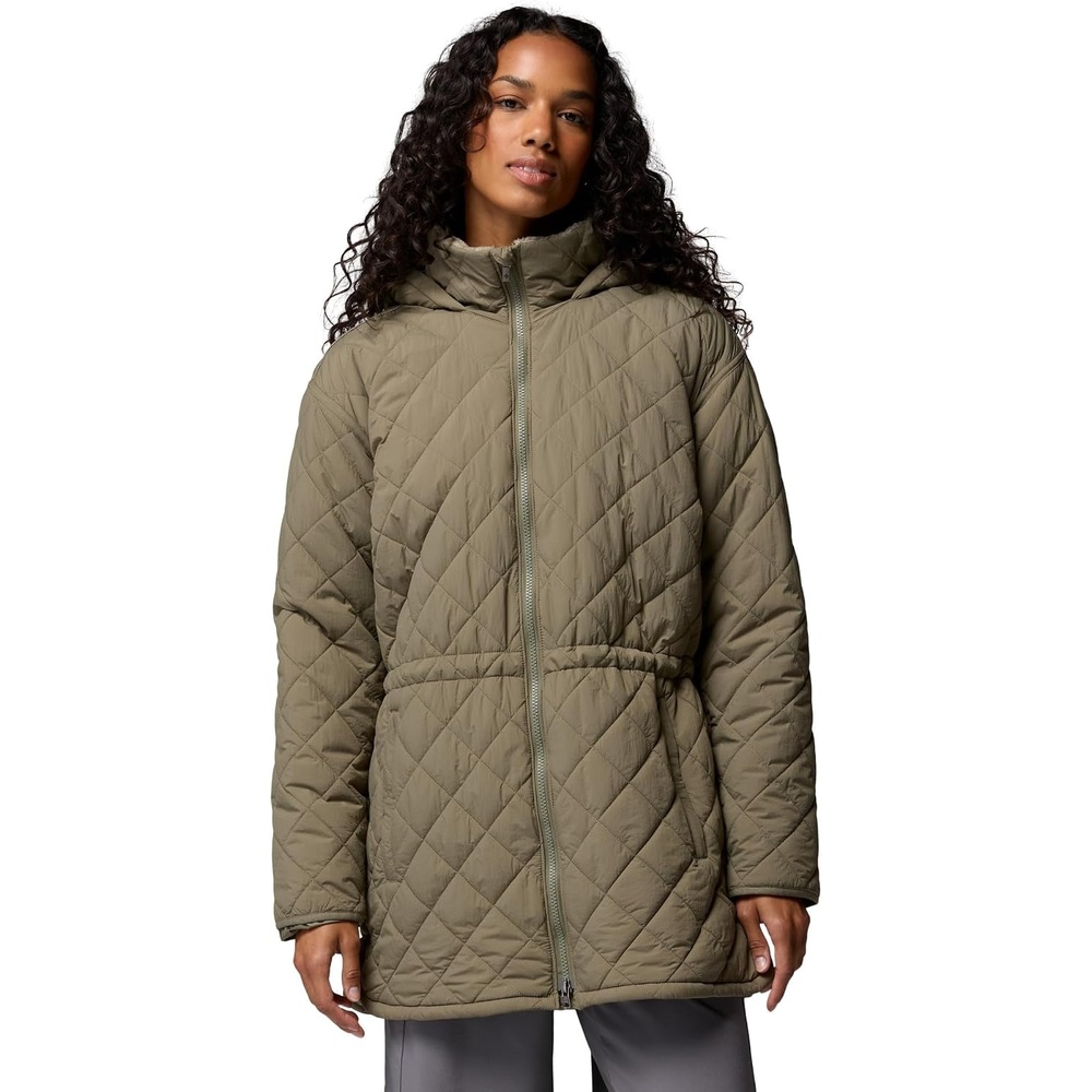 image:imageColumbia Womens Cozy Summit Lined Mid Insulated JacketStone Green
