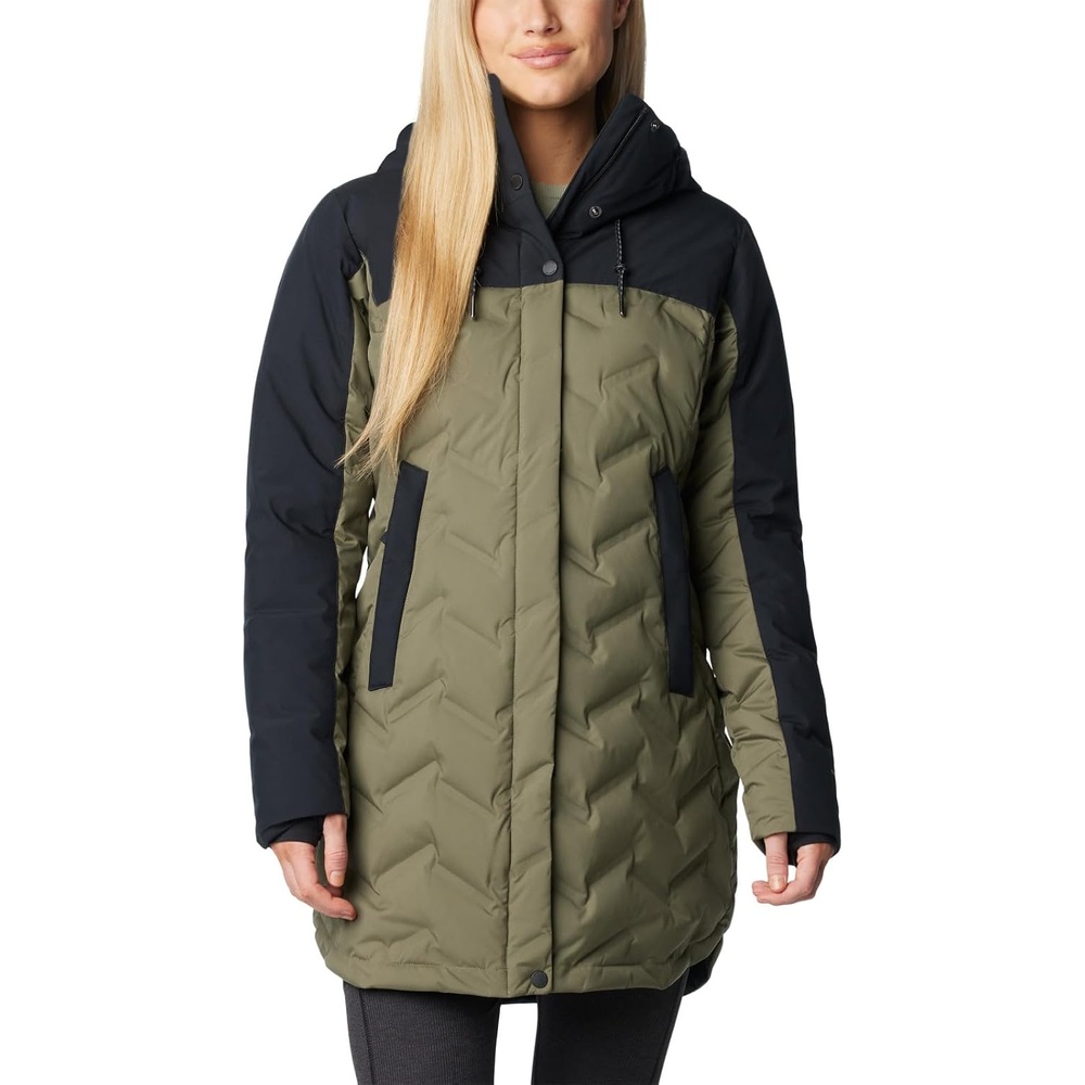image:imageColumbia Womens Mountain Croo III Mid Down JacketStone GreenBlack